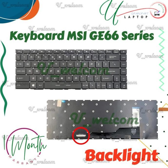 Keyboard Laptop Msi Ge66 Raider Ms-1541 Gs66 Stealth Ms-16V1 Backlight New Stok