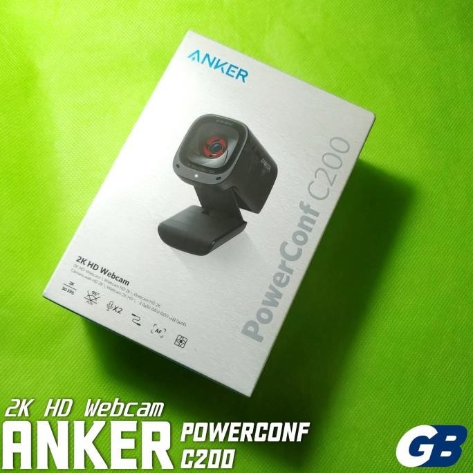 Anker A3369 Powerconf C200 2K Ai Stereo Mics Webcam Untuk Pc / Laptop New Stok