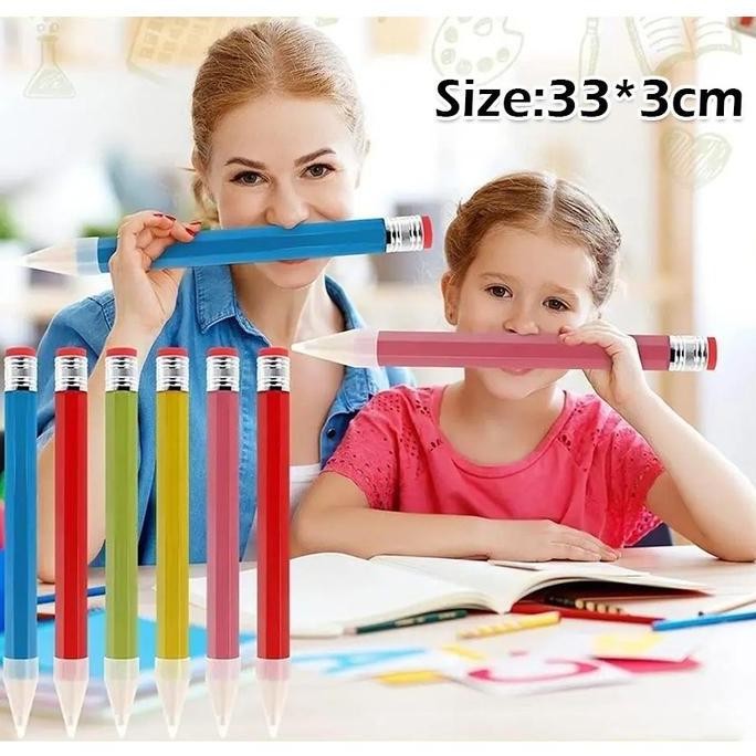 

Murah!! Pensil Jumbo Besar 33 Cm Mainan Pencil Pensil Jumbo Hiasan Photo Kado