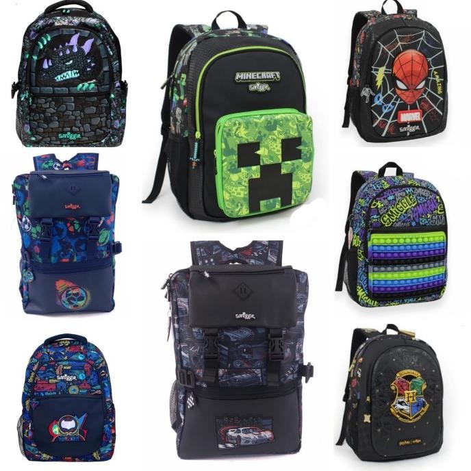 Laris Tas Smiggle Anak Sd Ransel Sekolah Cat Unicorn Minecraft Ball Marvel