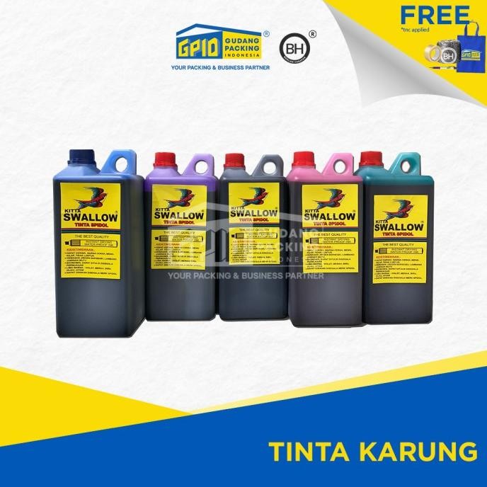 

Murah!! Tinta Karung Hitam/ Merah/ Hijau/ Biru/ Violet (Free Botol)