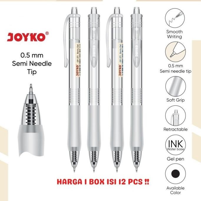 

Promo!! Gel Pen Pulpen Pena Joyko Gp-371 Bontu Gel 0.5 Mm