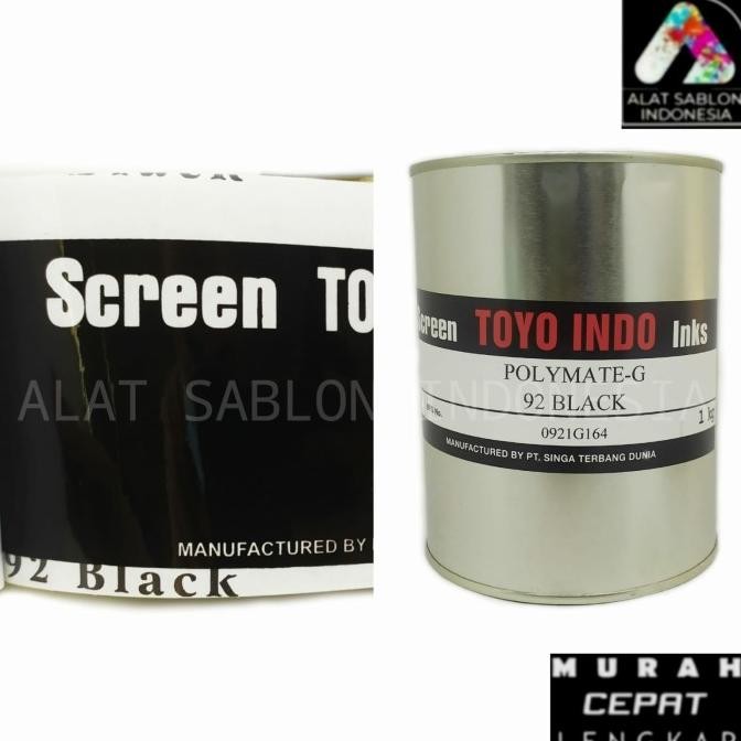 

Diskon!! Tinta Toyo Polymate Black G92 Hitam Tinta Sablon Plastik 1Kg