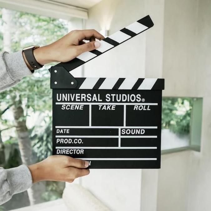 

Diskon!! Clapper Board Papan Film Sutradara Hiasan Hitam