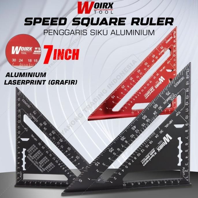 

Promo!! Speed Square 7" Inch Black Penggaris Siku Segitiga
