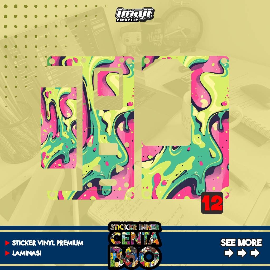 

*PromoTerjangkau* B80 Imaji Creative 12 Garskin Wrap Stiker Premium / X Casing Case COD