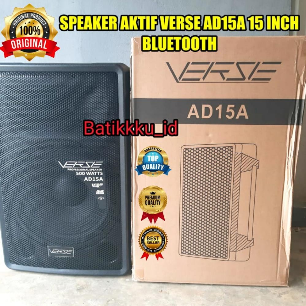SPEAKER AKTIF VERSE AD 15 A AD 15A ORIGINAL 15 INCH 500 WATT BLUETOOTH  AD15A AD15