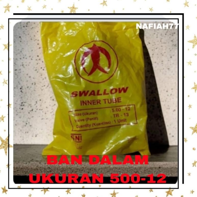Wwr-76 Ban Dalam Ukuran 500 - 12 Merk Swallow Ban Viar Kaisar Jialing Spareparts Motor Roda 3 Dll
