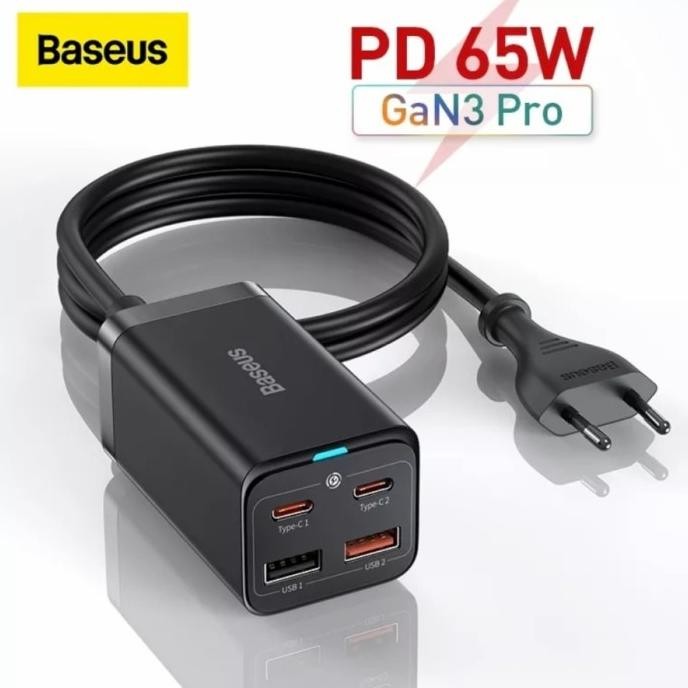 BASEUS Charger 65W Gan 3 Pro 4 PORT Super Fast Charging 2.0 SAMSUNG