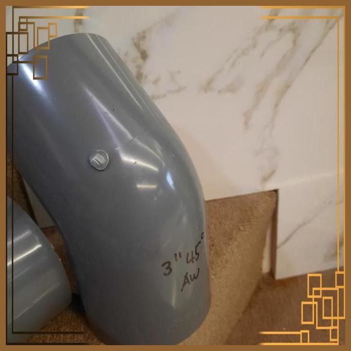 [TSJ] keni 3" inch 45derajat rucika AW PVC Elbow knee 3" 45 derajat rucika