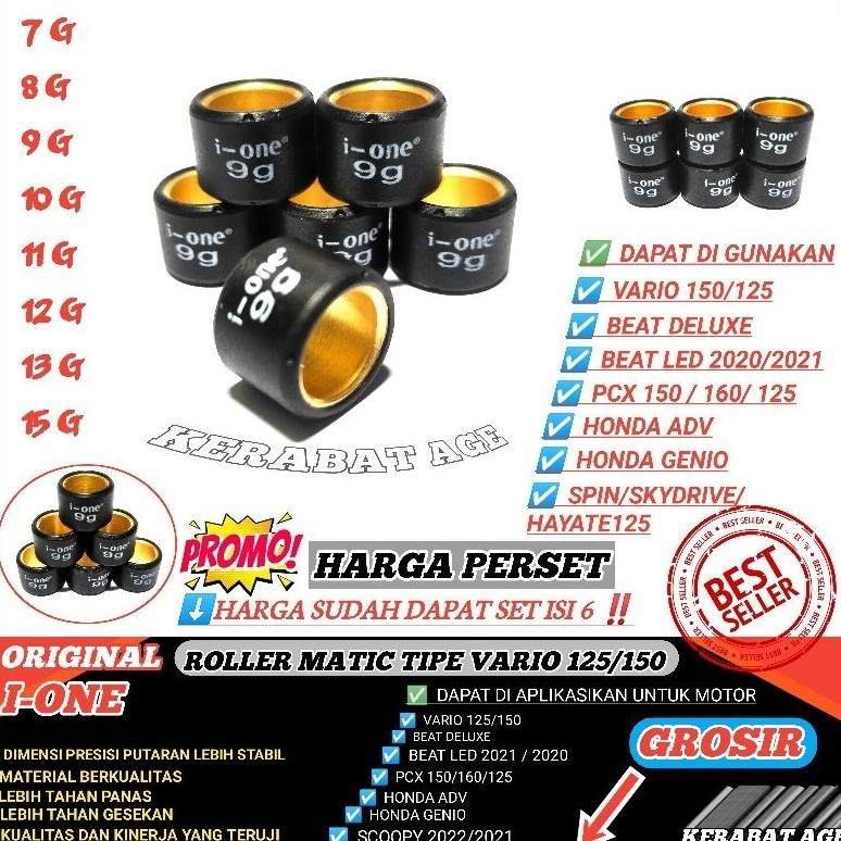 Roller Roler Loler Racing Pcx Adv 150 160 125 7 8 9 10 11 12 13 14 15 16 17 Gram Gr Set Mix