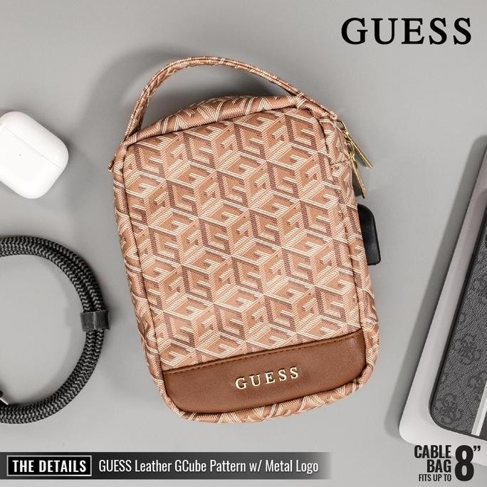 Murah Handbag Clutch Pouch Guess Gcube Stripe