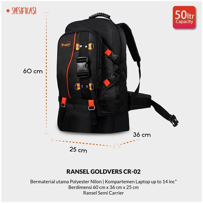 Promo Tas Ransel Jumbo Tas Ransel Pria Dewasa Tas Ransel Sekolah - Goldvers