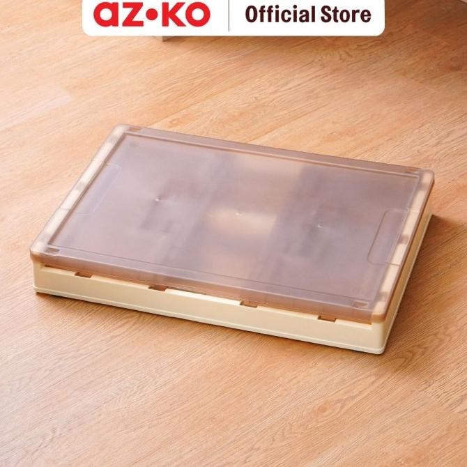 Murah AZKO Stora 51X35X26 cm Kotak Penyimpanan Lipat - Putih Vanilla Wadah Kotak Simpan Serbaguna Fo