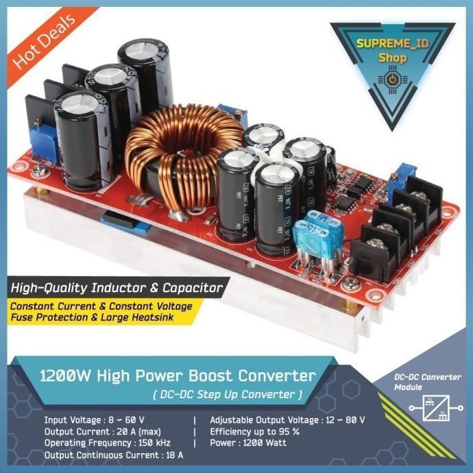 High Power Dc-Dc Step Up Boost Converter | 1200W 20A