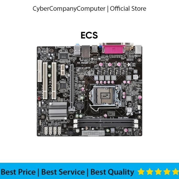 Paket Mobo i5 - Motherboard H61 ECS Lga 1155 Processor Intel Core i5-3470 Ram DDR 3 Samsung/Hynix 4G