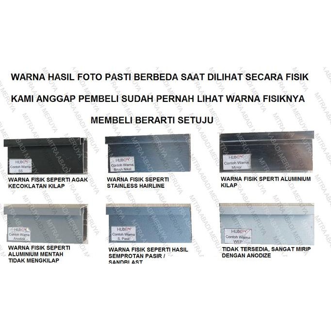 PROFIL FRAME HANDLE ALUMUNIUM ALUMINIUM HUBEN FHD 127 FHD127 FHD-127