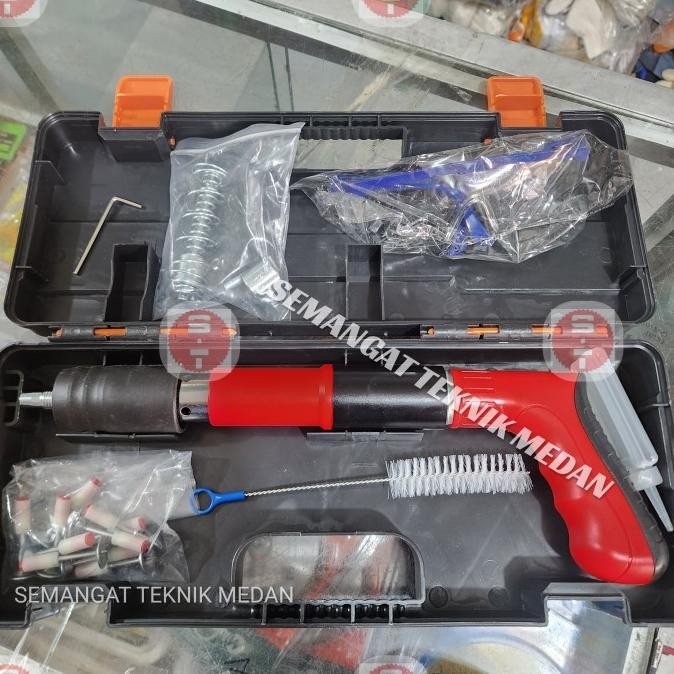 Terlaris Nail Gun Paku Tembak Beton Tembok Mini Boset Ramset Stampset Gun Set Ready Stok