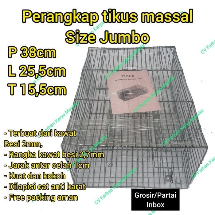 Perangkap/kandang/jebakan tikus jumbo kawat tebal