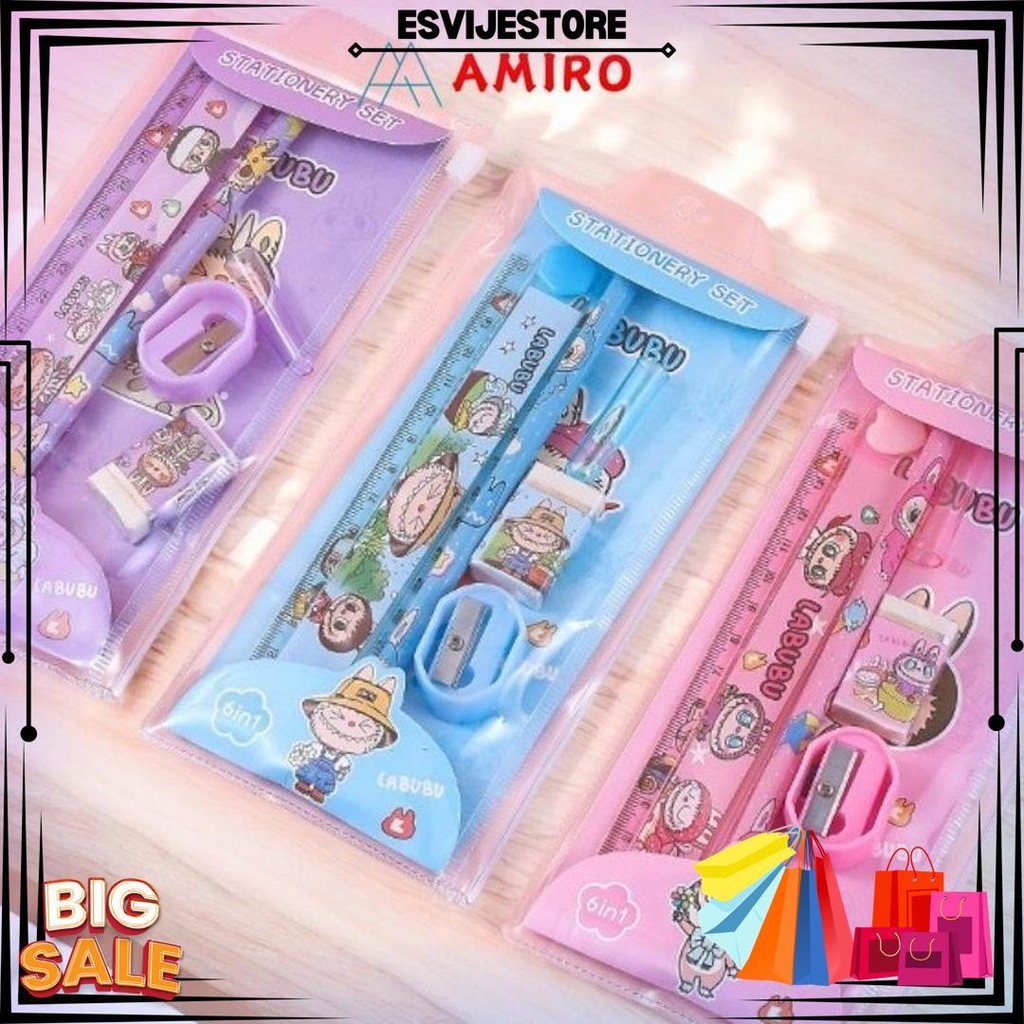 

5In1 Study Set Alat Tulis Anak Lucu / Pensil Set Penghapus Set Dompet Untuk Sekolah Hadiah Karakter Kuromi D Sale