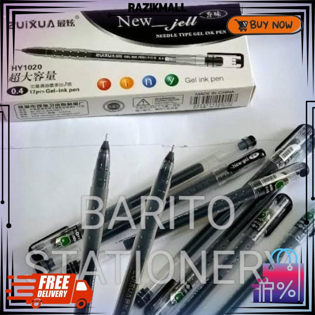 

Pulpen Gel Zuixua New Jell Isi 12, Warna Hitam [1Pak/12Pcs] D Sale