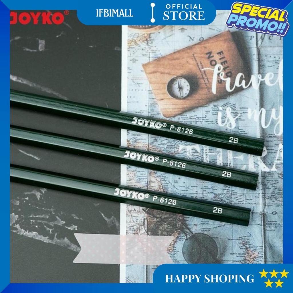 

Pensil Pencil Joyko P-8126 2B 1 Box 12 Pcs D Promo 4.4