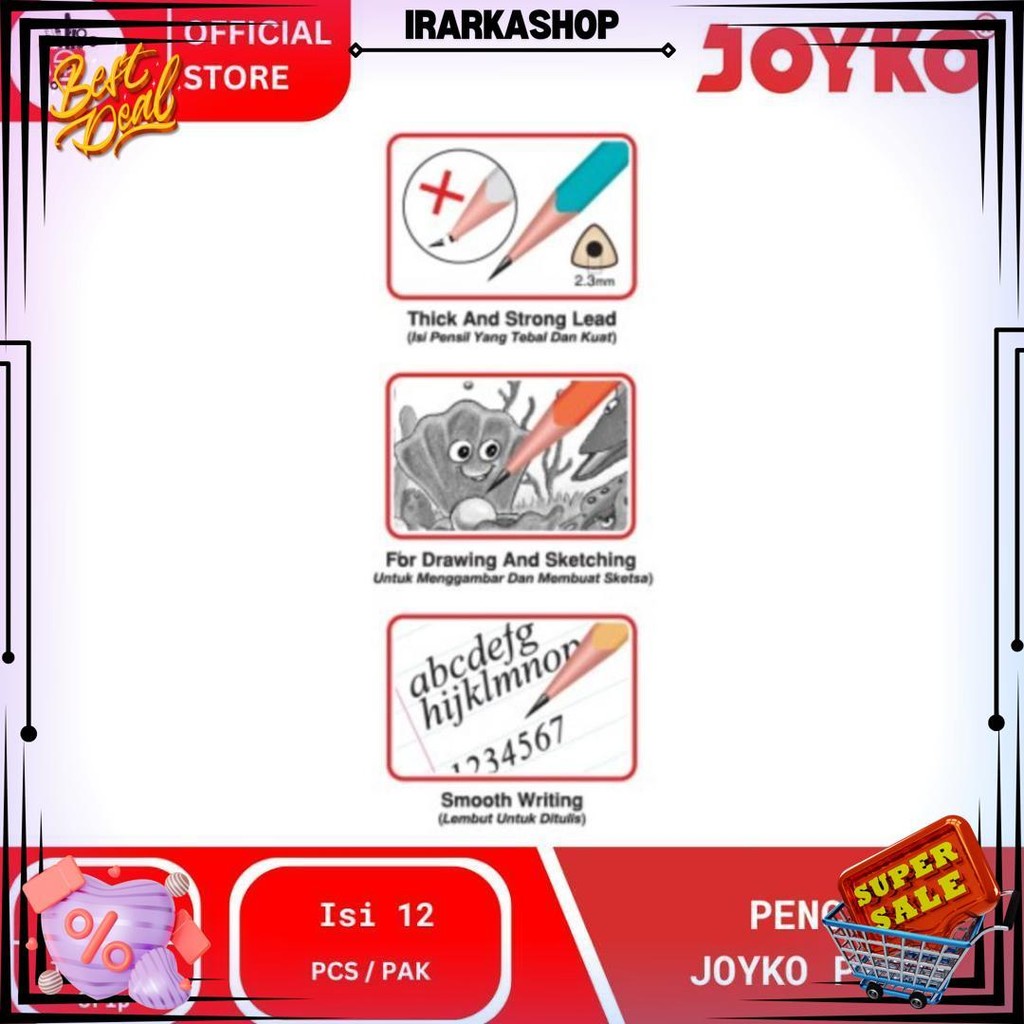 

Pencil | Pensil Joyko P-125 2B (12Pcs) D Promo 4.4