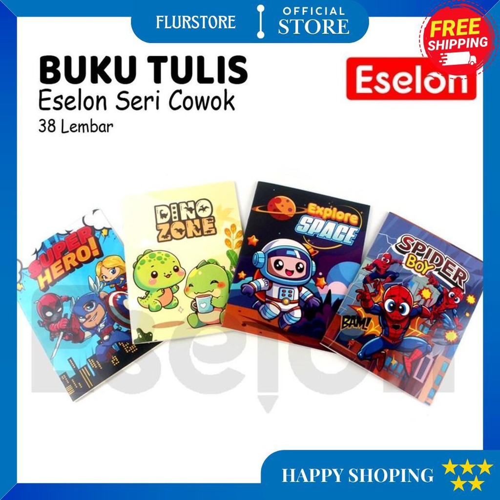 

10Pcs Buku Tulis Garis Eselon 38Lembar /1 Pak Buku Tulis Eselon 38Lbr D Promo 4.4