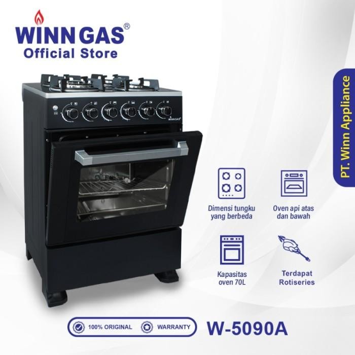 Winn Gas Kompor Freestanding Oven 4 Tungku + Oven W5090 W 5090