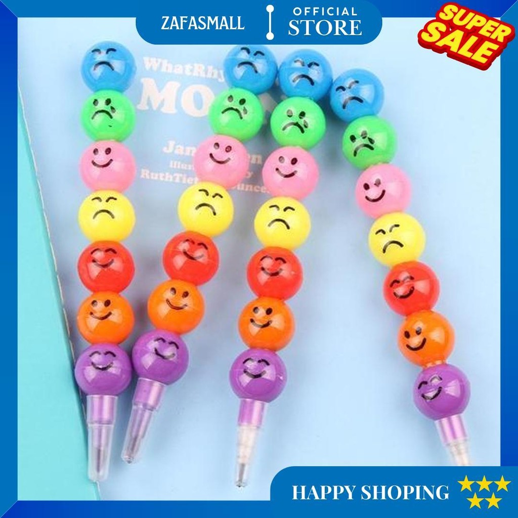 

7Pcs Pensil Warna Rainbow 1 Set Isi 7 Warna /7 Warna Krayon/ Pensil Warna Susun Motif Rainbow Emoji D Termurah