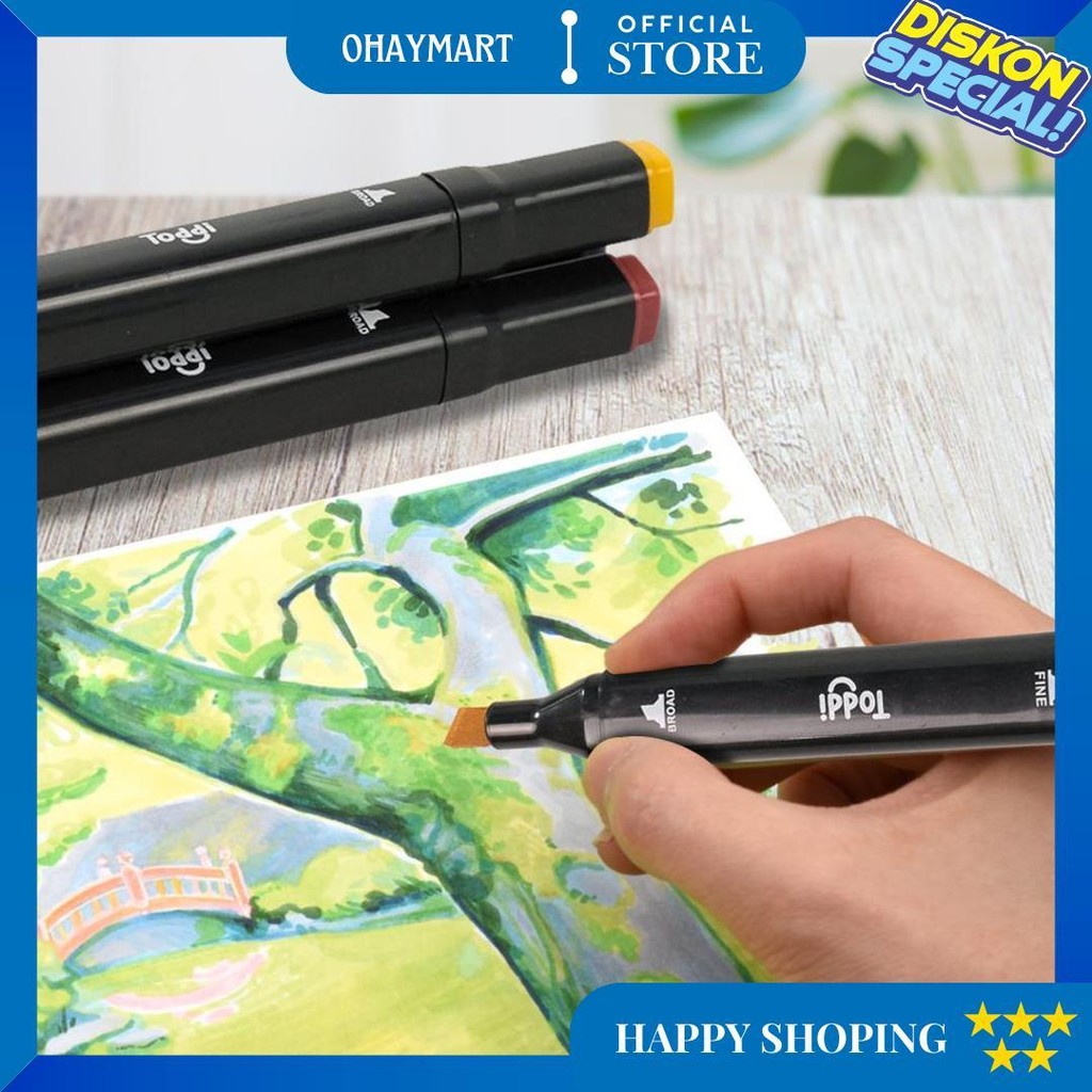 

Promo Toddi Spidol Warna Warni 1 Set Sketch Marker 2 Tip Touch Marker 48/60/80 Warna D Terlaris