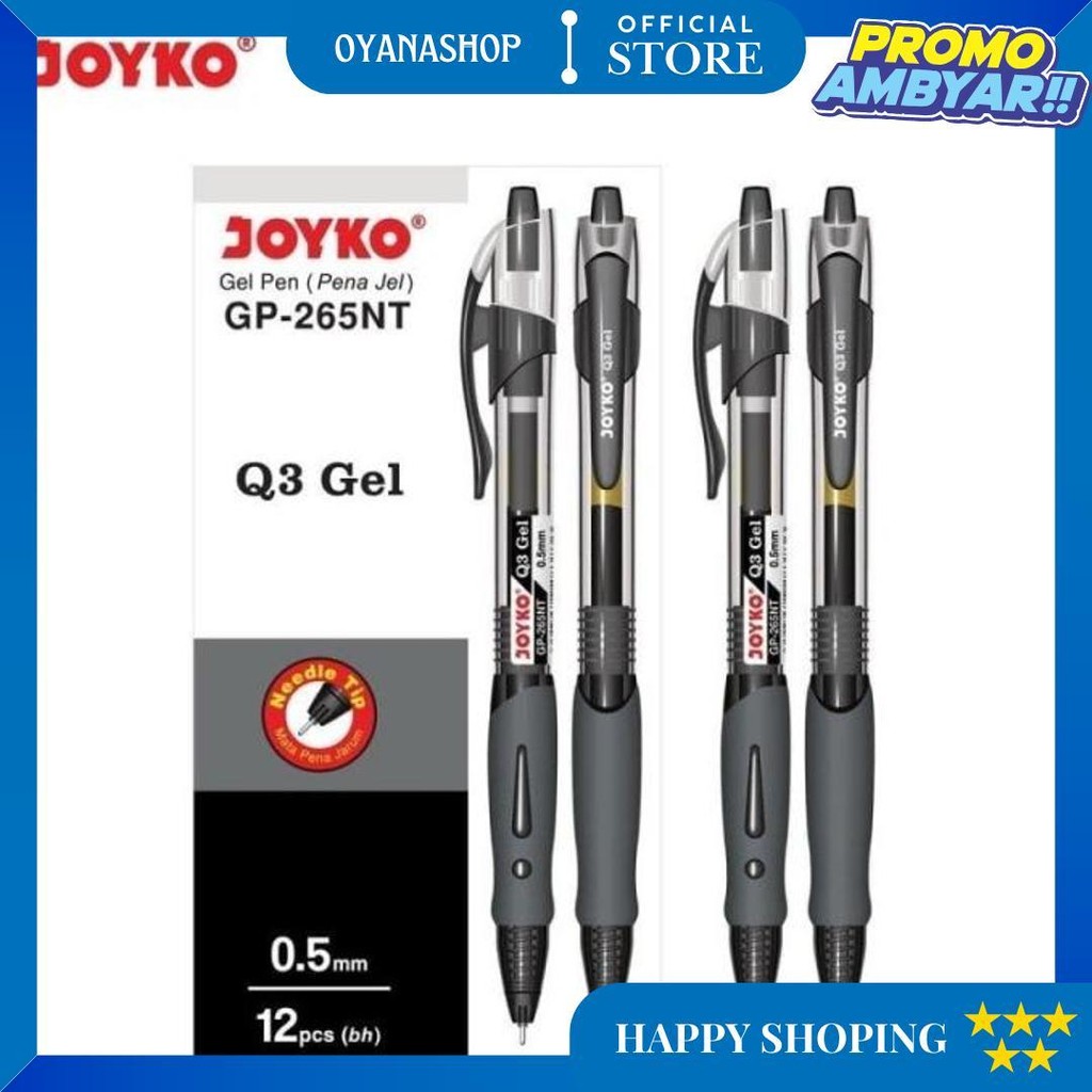 

Pulpen Joyko Gel Cetek Q Gel Gp-265 (1Pak -12Pcs) D Promo 4.4