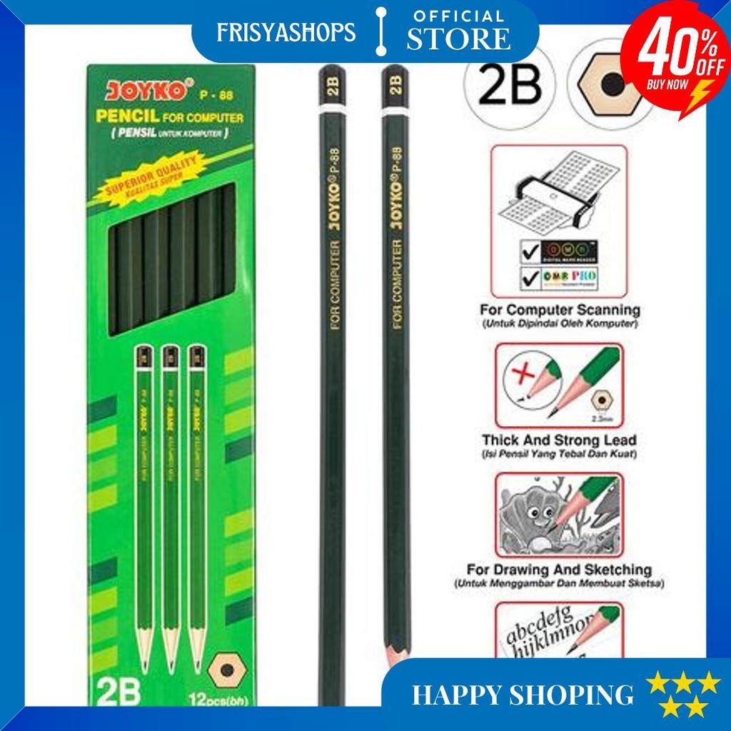 

Pensil 2B Joyko P-88 (1 Lusin) D Promo 4.4
