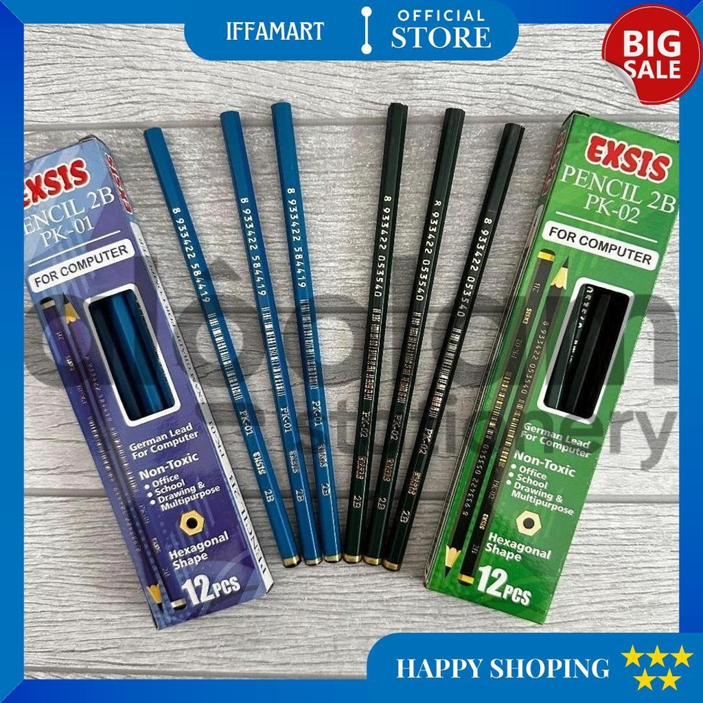

Selusin ( 12 Pcs ) Pensil 2B Exsis D Sale