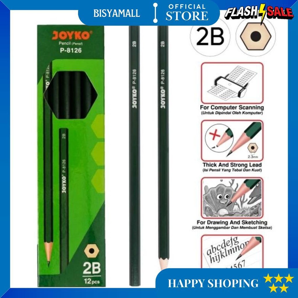 

Pensil Joyko 2B P-8126 Grosir 12 Pcs D Termurah