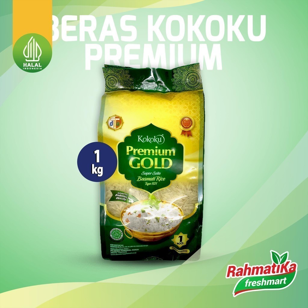 

Kokoku Premium Gold Beras Basmati 1 Kg