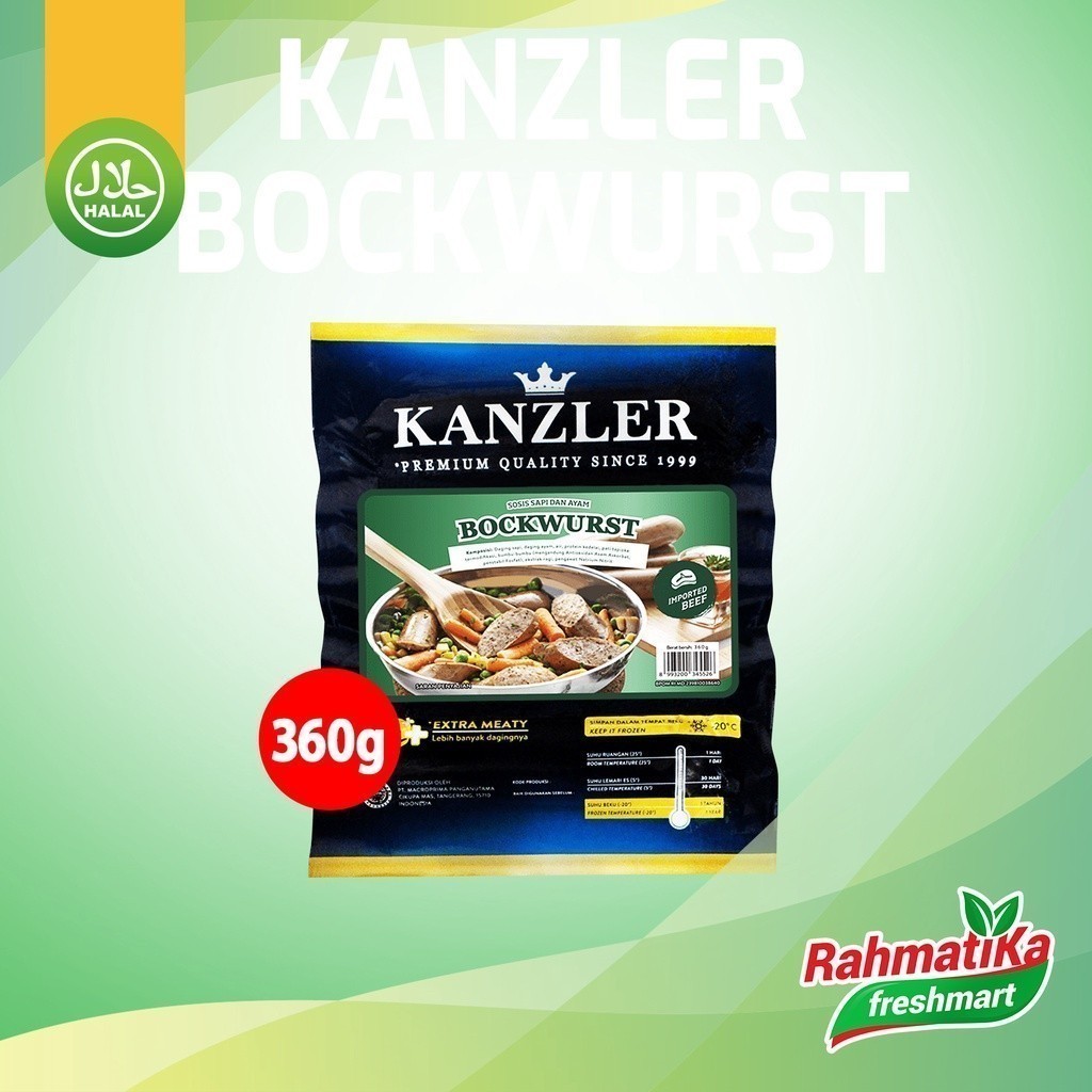 

Kanzler Sosis Sapi dan Ayam - Bockwurst 360 gram