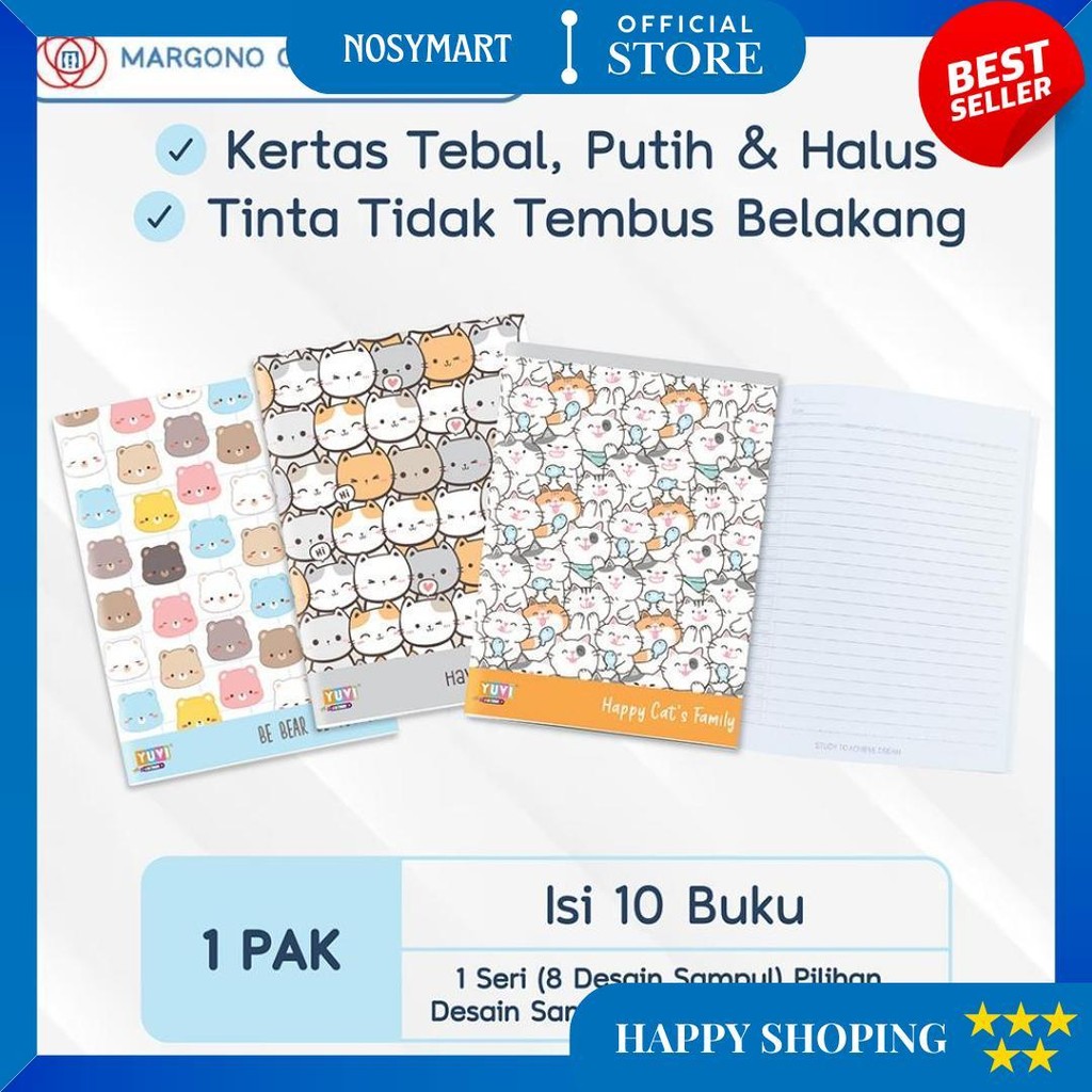 

My Book Yuvi Buku Tulis Cute 38 Lembar - 10 Buku D Promo Puncak