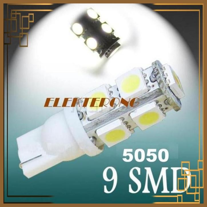 [ETR] SUPER PUTIH TERANG LED T10 9 SMD 5050 MOTOR MOBIL 12V