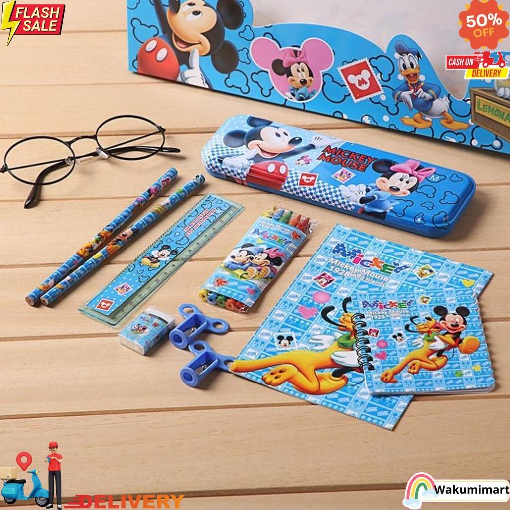 

Cod - S5982 Set Alat Tulis 8 In 1 / Set Alat Tulis Anak Motif Kartun / Set Alat Tulis 8 In 1 Lucu / Stationery Set 8 In 1 Lucu D Termurah