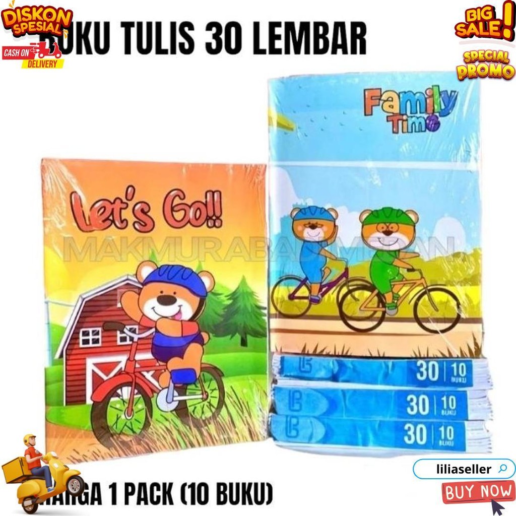 

(1Pack:10Pcs) Buku Tulis Isi 30 Lembar Termurah! Best Seller / Buku Tulis Sekolah Murah Bergaris Sa / Sp Isi 30 Lembar 10 Buku / Buku Tulis Murah 30 Sp / Sa Isi 10 Buku D Best Seller