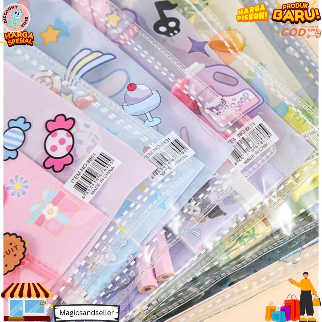 

Pc Alat Tulis Set 6In1 Free Bag Paket Alat Tulis Karakter Pensil Penghapus Penggaris Kado Anak At31 D Cod