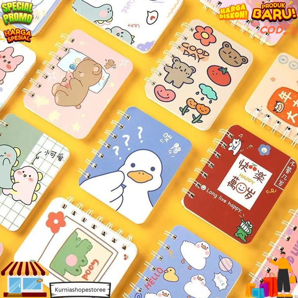 

Voova A7 Cute Mini Coil Notebook Girly Notepad Portable Portable Small Diary D Promo Puncak