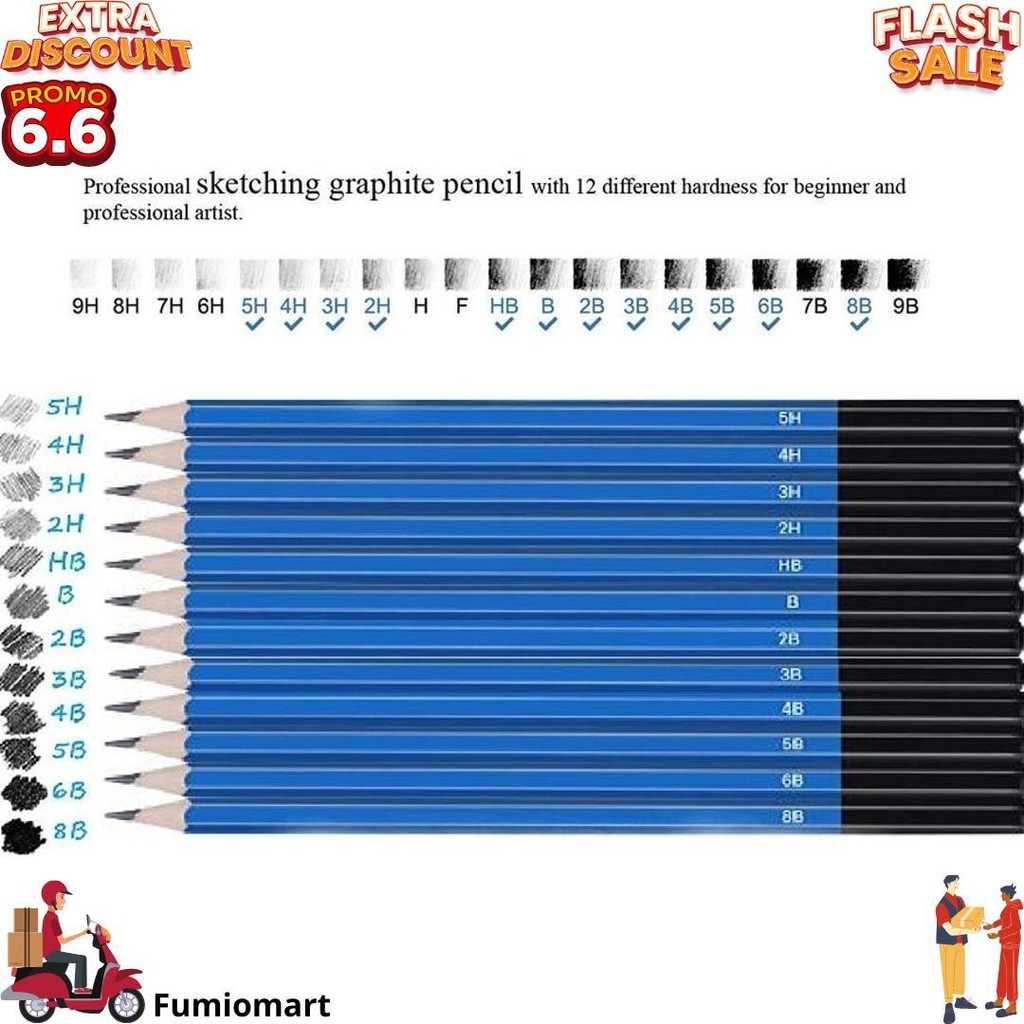 

35Pcs/Set Sketch Pencil Pisau Penghapus Dan Pensil Gambar Untuk Keperluan Sekolah Pencil Drawing Set D Termurah