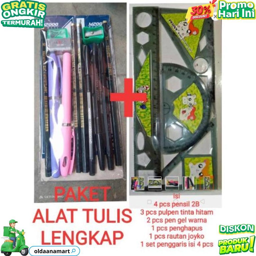

Paket Alat Tulis Lengkap Murah Isi 15 Pcs D Terlaris