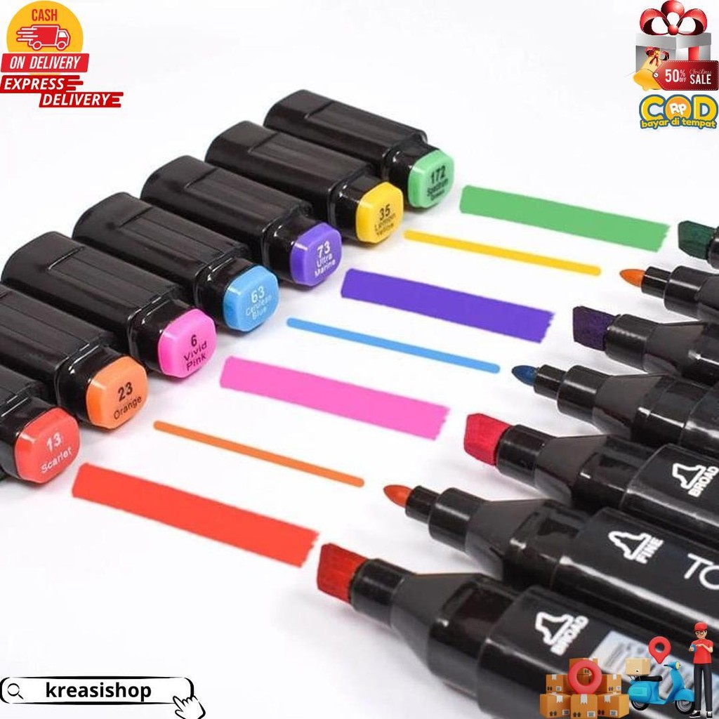 

Mkr Stabilo Spidol Warna Sketsa Umum Dua Sisi Kepala Tulis Luas Dan Halus Double Headed General Touch Marker Pen Animation Set Markers Dual Side Fine Art Brush Twin Market Set 24Pcs, 48Pcs, 80Pcs All In One Multi Color Pena Pensil D Terlaris