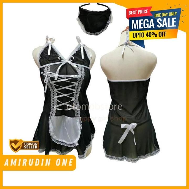 SEXY BAJU DINAS SEXY SERVANT COSPLAY JUMBO FRENCH MAID XXL LD 120 BIG SIZE BAGUS 