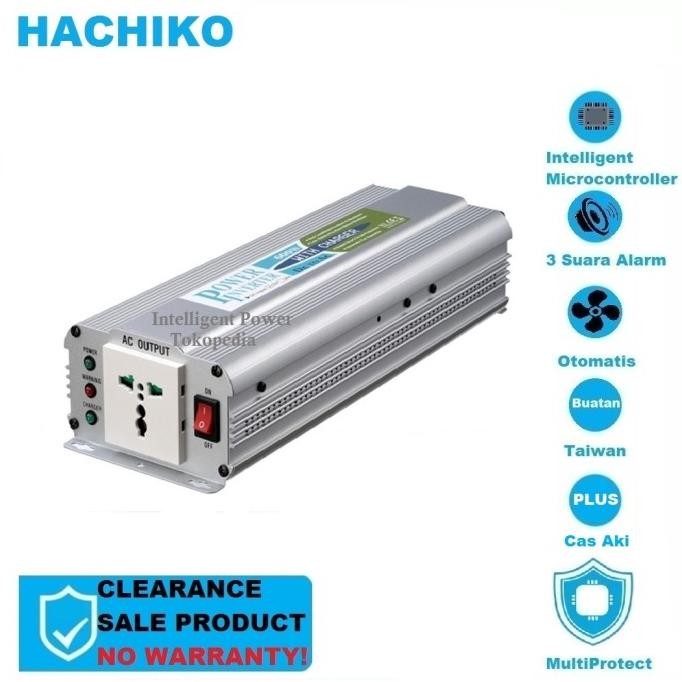 Grosir Power Inverter Ups Dc Ac Plus Charger Accu Hk1200Va 12V Hachiko Taiwan