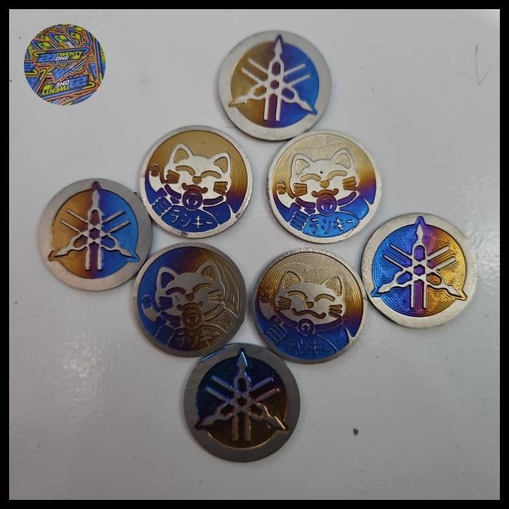EMBLEM TAMENG LOGO YAMAHA TITANIUM MIO SPORTY SMILE MIO J GT