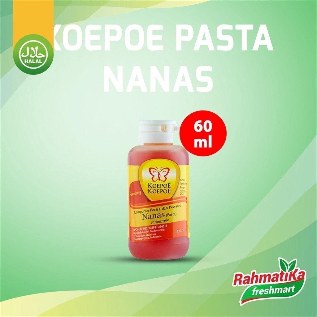 

Koepoe Koepoe Pasta Nanas / Campuran Perisa dan Pewarna 60 ml